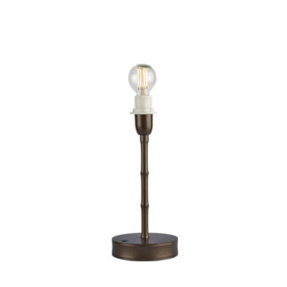 Bamboo Lamp Base Bronze 10" LED rechargeable and cordless